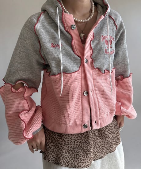 【RE;CIRCLE】 RE Mellow Hooded Knit Cardigan × TENBOX  /  250120-001