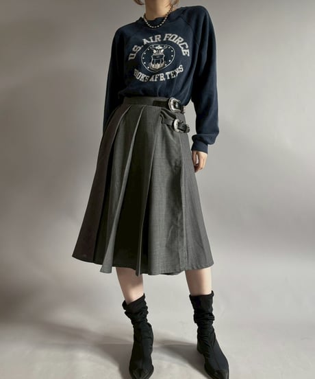 【RE;CIRCLE】 RE Suit Pleats Wrap Skirt/ 260108-007