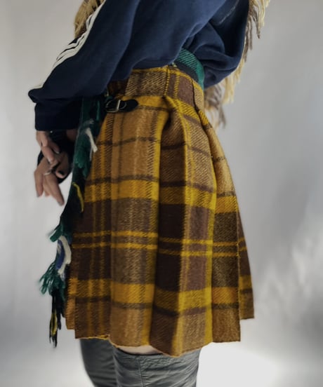 【RE;CIRCLE】 RE Pleats Blanket  Skirt / 230105-022