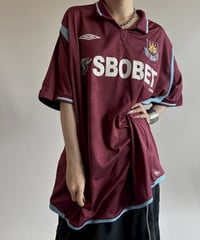 【USED】 09~10's UMBRO West Ham Soccer Shirt / 250717-017