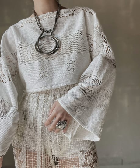 【RE;CIRCLE】 RE Crochet L/S Top⑧/20220317-013