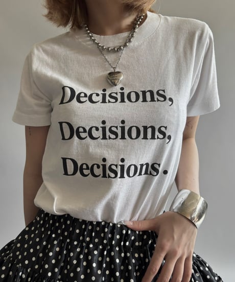 【USED】 RESIZED MADE in USA SCREEN STARS BEST Decisions T-Shirt / 250913-005