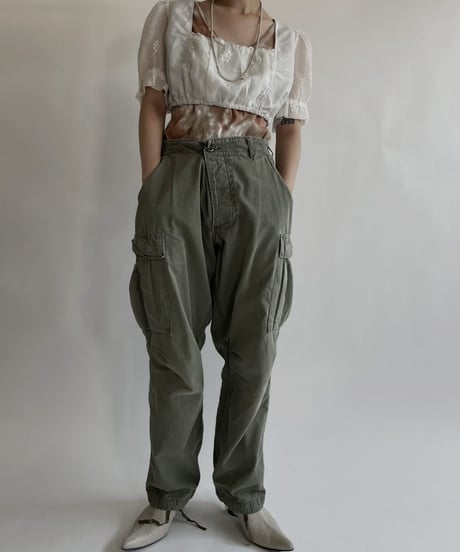 【USED】 White Cotton Short Sleeved Top / 220528-001