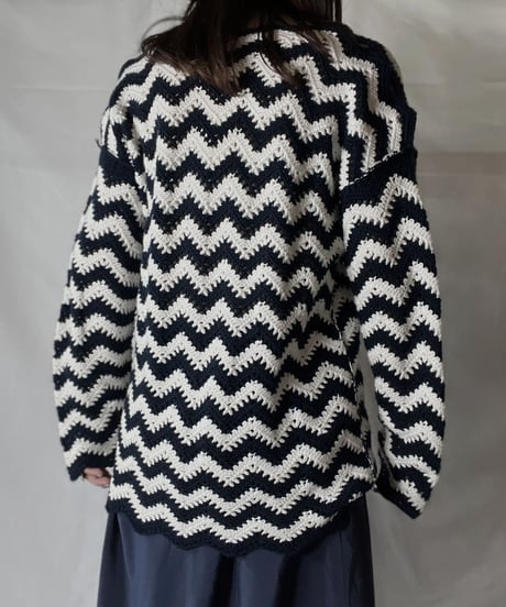 【USED】  Crochet Knit L/S Top ④/211014-038