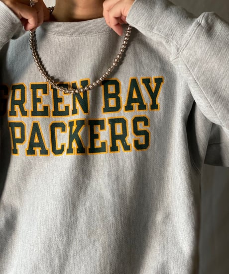 【USED】 90's Mexico Champion Reverse Weave Sweat GREEN BAY PACKERS/210516-041