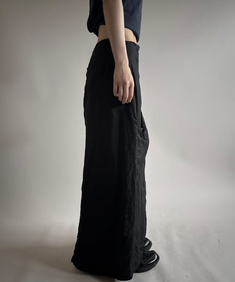 【USED】 Made in France Linen100% Pocket Design Skirt /250802-010