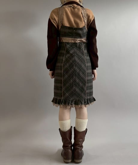 【USED】 bebe Plaid N/S One-Piece /260117-006