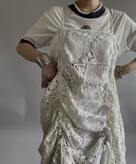 【RE;CIRCLE】 RE Crochet Patch Code Camisole One-Piece / 240509-002