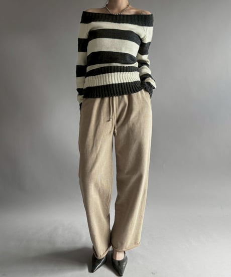 【USED】 Border Pattern Knit Top / 251129-008