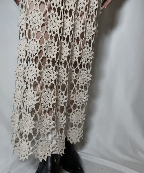 【RE;CIRCLE】 RE Granny Knit×Lace N/S One-piece①/210917-008