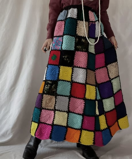 【RE;CIRCLE】 RE Granny Long Skirt①/211216-040
