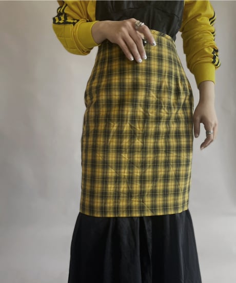【USED】  Poly Check Mini Skirt / 2300513-001