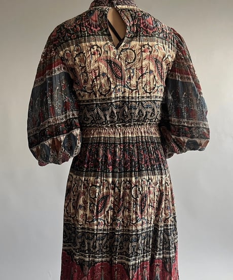 【RE;CIRCLE】 RE Indian Cotton Balloon Sleeved One-piece / 240912-004