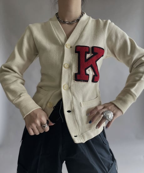 【USED】 Wilson Knit Lettered Cardigan / 230211-024