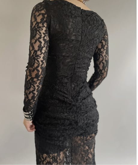 【USED】 Flower Pattern Lace One-piece / 230701-013