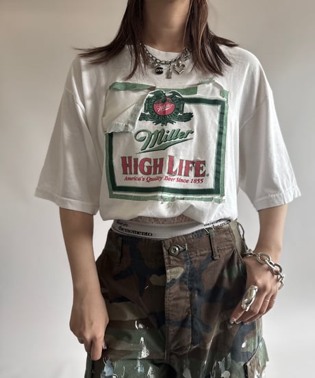 【USED】 80~90's Miller HIGHT LIFE  T-Shirt / 250614-015