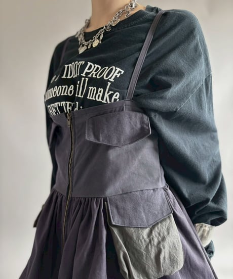 【RE;CIRCLE】 RE U.S Military Rebuild Mini One-Piece Dyed Navy / 260423-004