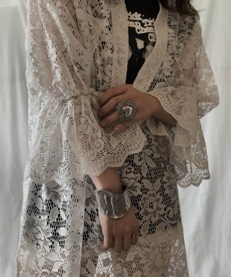 【RE;CIRCLE】 RE Lace L/S Open Front One-piece①/210611-029