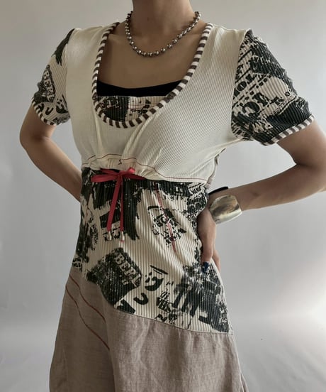 【USED】 Cop.Copine S/S Pleats Design One-Piece  /251014-026