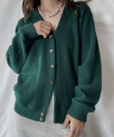 【USED】 Acrylic Knit Cardigan① /210930-025