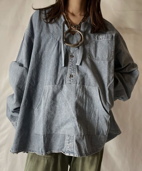 【RE;CIRCLE】 Remake Denim Mexican Parker⑤/210906-016