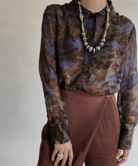 【USED】 Long Sleeved See-through Shirt / 220528-012