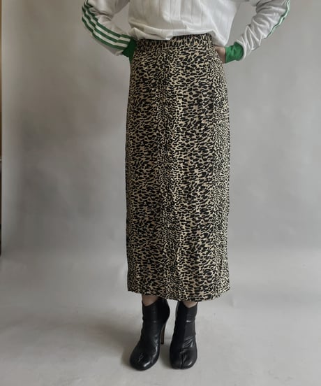 【USED】  Poly Leopard Long Skirt / 2300513-007