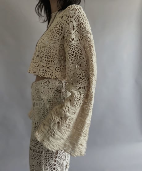 【RE;CIRCLE】 RE Crochet Lace Top / 230504-014