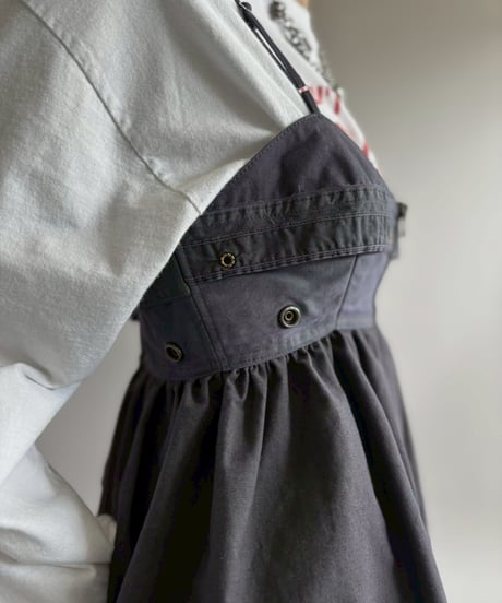 【RE;CIRCLE】 RE U.S Military Rebuild Corset Bustier Navy / 260423-001