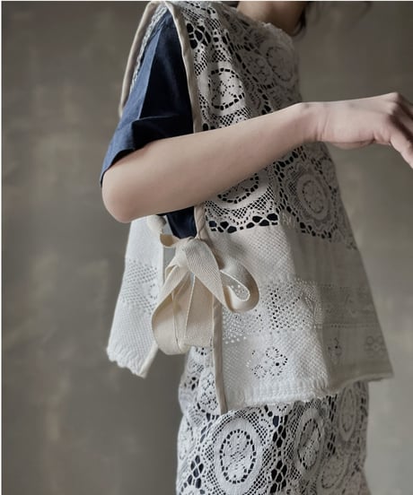 【RE;CIRCLE】 RE Crochet Vest②/20220317-016