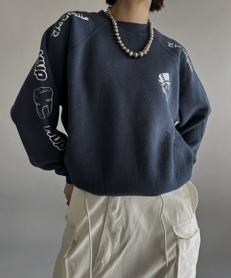【Mashup Products】 Silk Screen Hanes L/S Sweat top /  240217-008