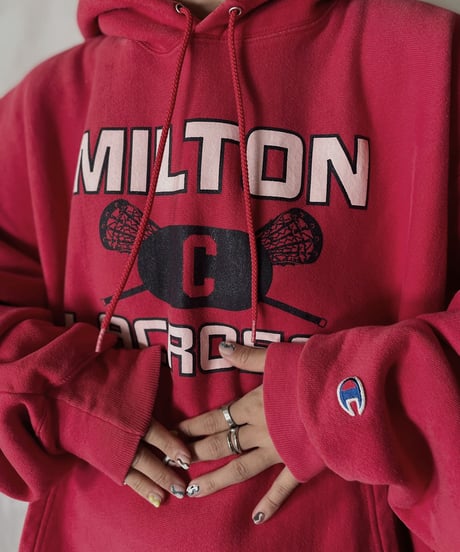 【USED】  Champion Reverse Weave Hoodie MILTON LACROSSE/210902-007