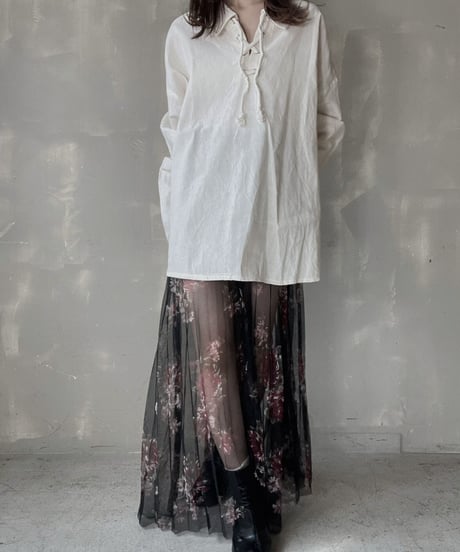 【USED】linen L/S Top/ 220312-006