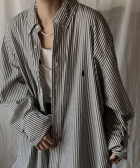 【USED】 Ralph Lauren Stripe Shirt/210414-009