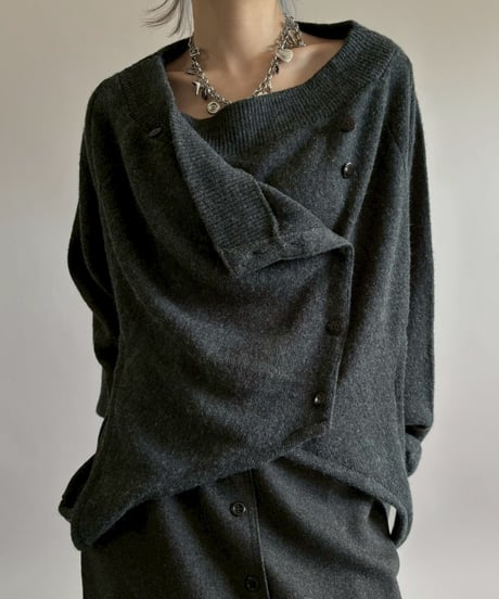 【RE;CIRCLE】 RE Deformed Acrylic Cardigan / 260312-002