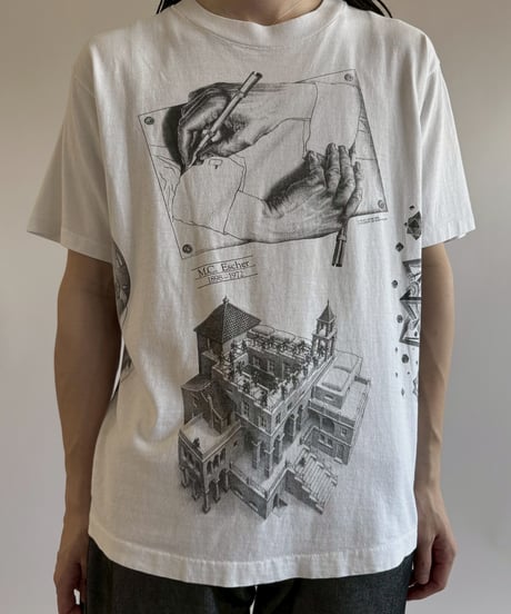 【USED】 Made in USA 90's SOFTEE M.C. ESCHER T-Shirt /250621-029