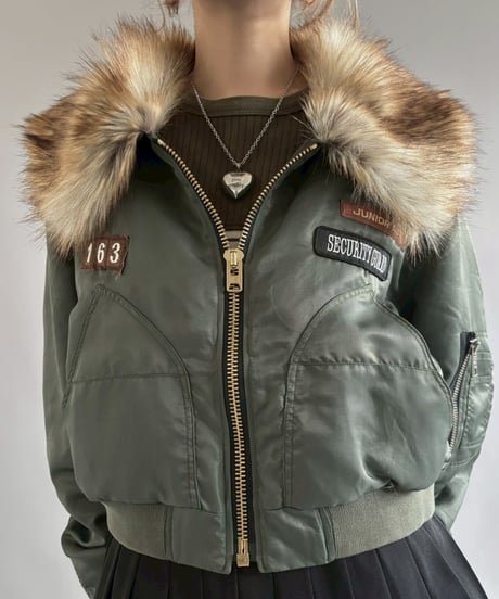 【RE;CIRCLE】  RE MA-1 Patched Fur Collar Short Jacket/ 251120-003