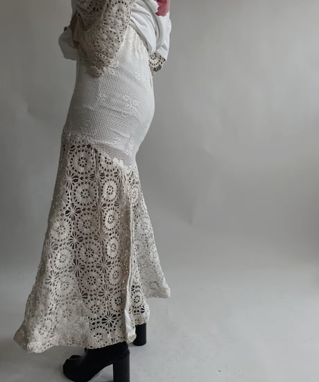 【RE;CIRCLE】 RE Crochet Lace Mermaid Skirt / 220427-015