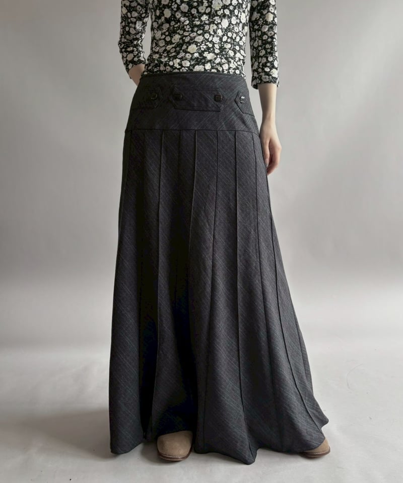 USED】 Check Pattern Pleats Skirt /260425-019 |