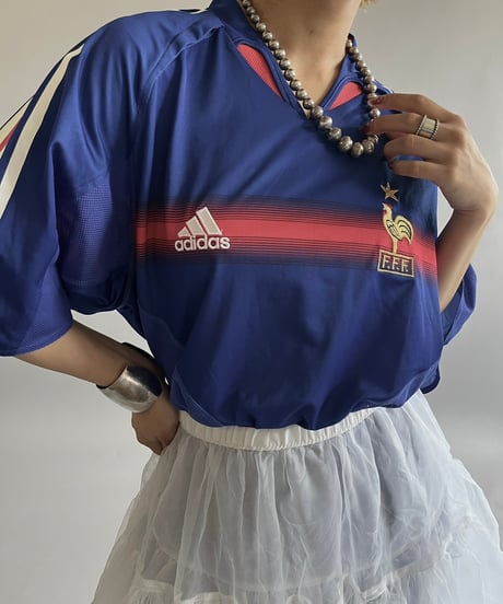 【USED】 adidas FRANCE Soccer Shirt /240831-025