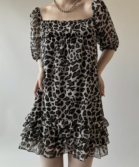 【USED】 Leopard Pattern S/S One-Piece  / 250628-003