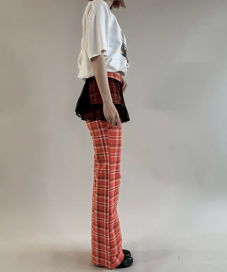 【USED】 I AM GIA Check Patterned Flare Pants / 250621-004