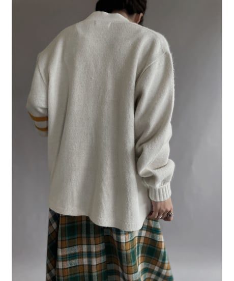 【USED】  Lettered Acrylic Cardigan / 231021-019
