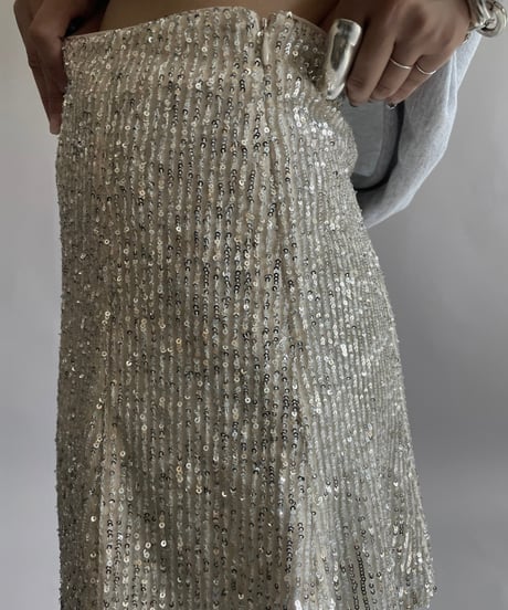 【USED】 Spangle Mini Skirt/ 240914-021