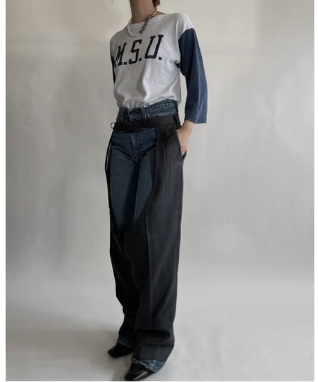 【USED】 70’s Champion 3/4 sleeved T-shirt "M.S.U." / 220625-013