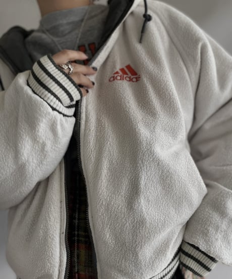 【USED】 adidas Fleece Lining Nylon Jacket  / 231202-010