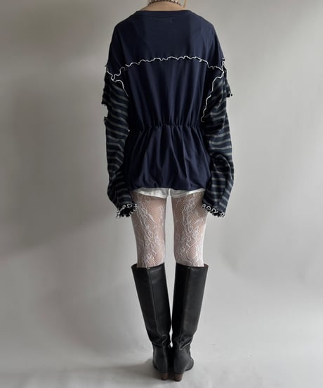 【RE;CIRCLE】 RE Mellow L/S Ribbon Top/ 250710-019