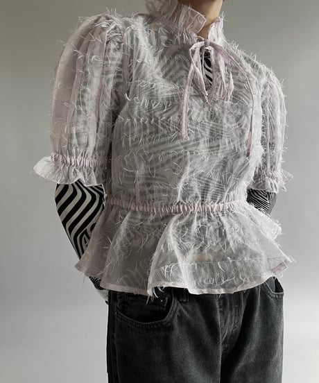 【USED】 Sheer Design S/S Top /240928-010