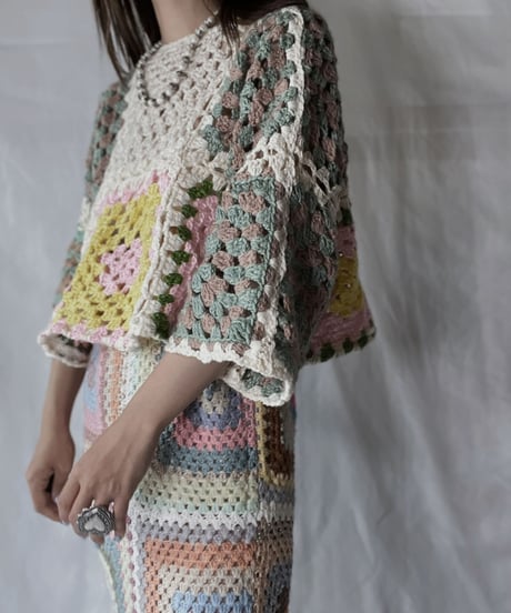 【RE;CIRCLE】 RE Granny Knit Top⑧/211014-021