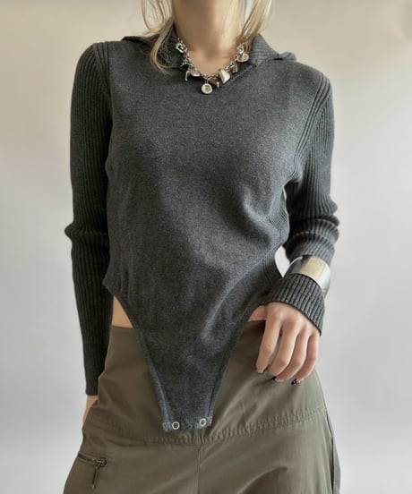【RE;CIRCLE】 RE Rib Knit Leotard Top / 260416-007